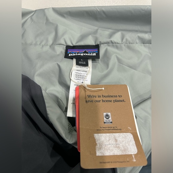 Patagonia Women's L Large Insulated Powder Town Ski Bibs Nouveau Green Grey NWT - Picture 9 of 15